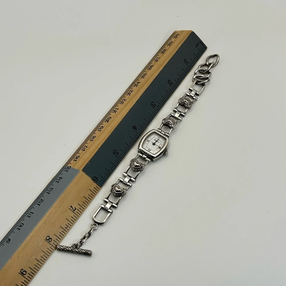 Brighton Essex Watch Rectangle Heart Links 8